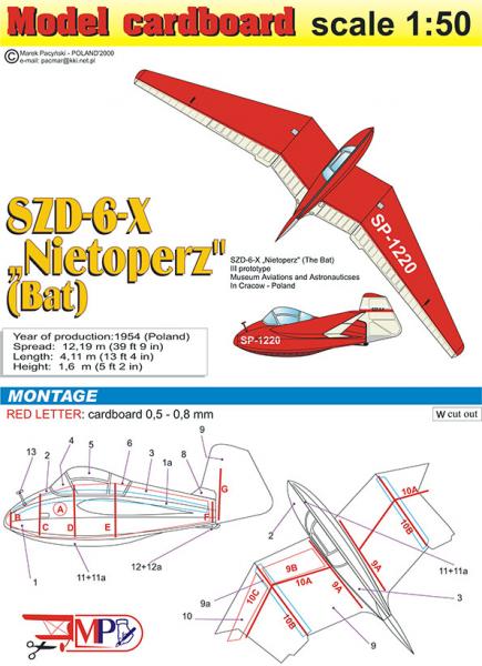 Спортивный планер SZD-6X Nietoperz /Bat/