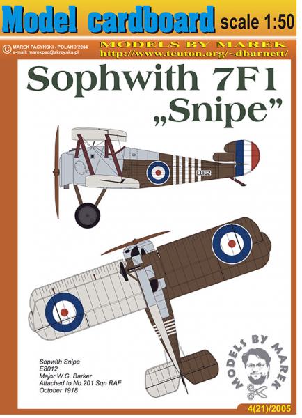 Истребитель Sopwith 7F-1 Snipe