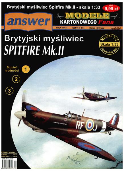 Истребитель Supermarine Spitfire Mk-II (1936)