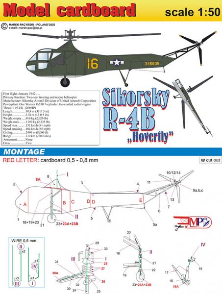 Легкий вертолет Sikorsky R-4b Hoverfly