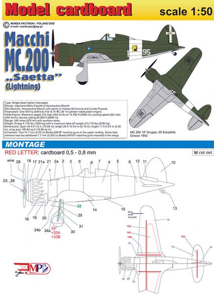 Истребитель Macchi MC-200 Saetta