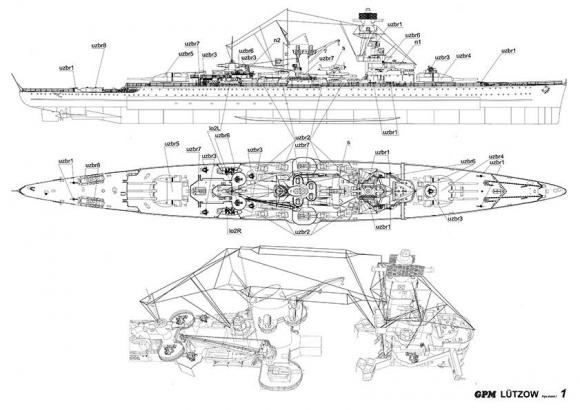 Тяжелый крейсер DKM Lutzow