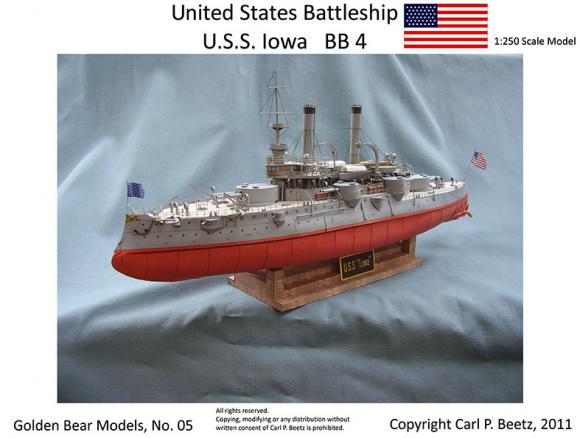 Эскадренный броненосец 1-го класса USS Iowa (BB-4)