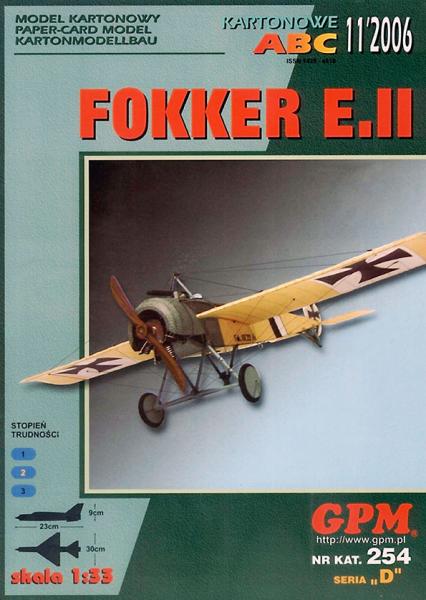 Истребитель Fokker E-II Eindecker